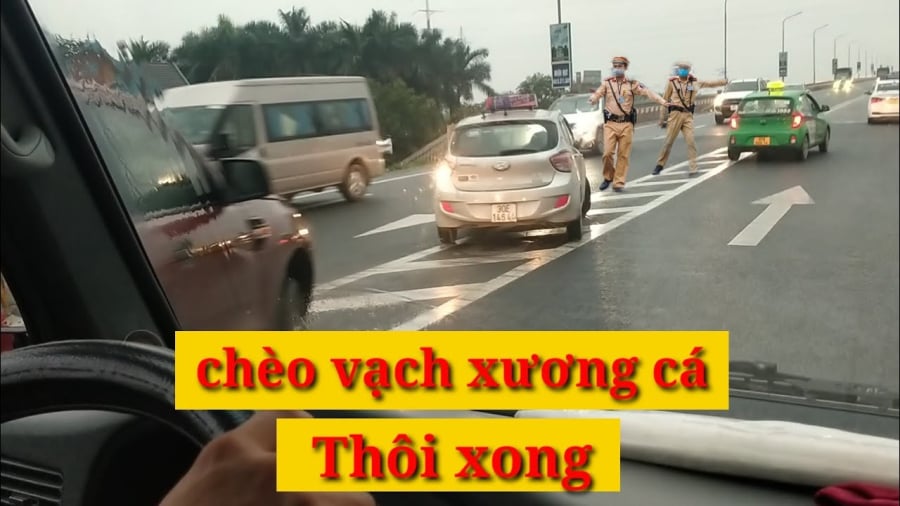 Lái xe đè vạch xương cá có bị phạt không? Phạt bao nhiêu tiền?